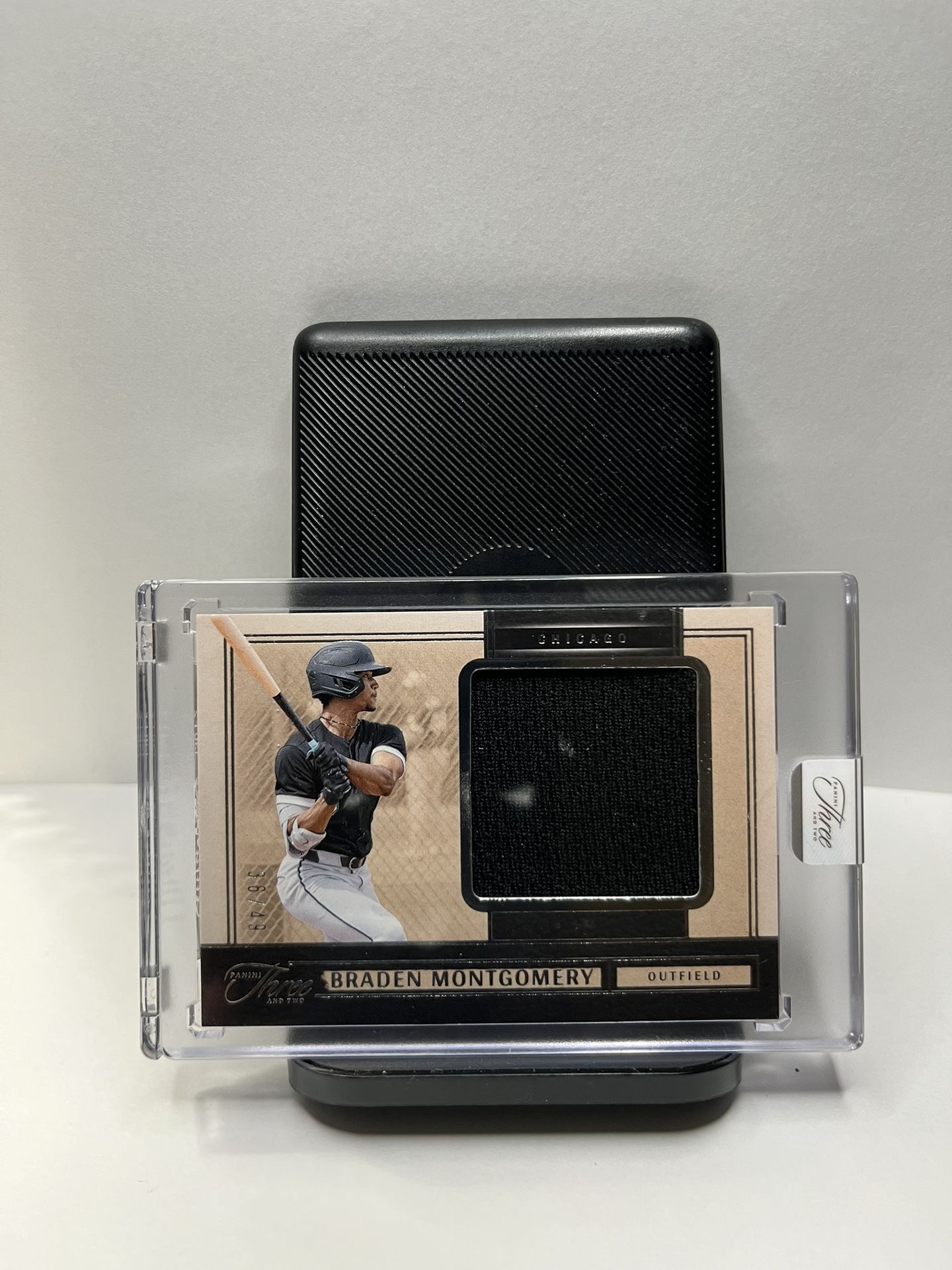 2025 Panini Three and Two - Prospect Swatches Braden Montgomery, Braden Montgomery #PS-BM /49 (MEM, RC)