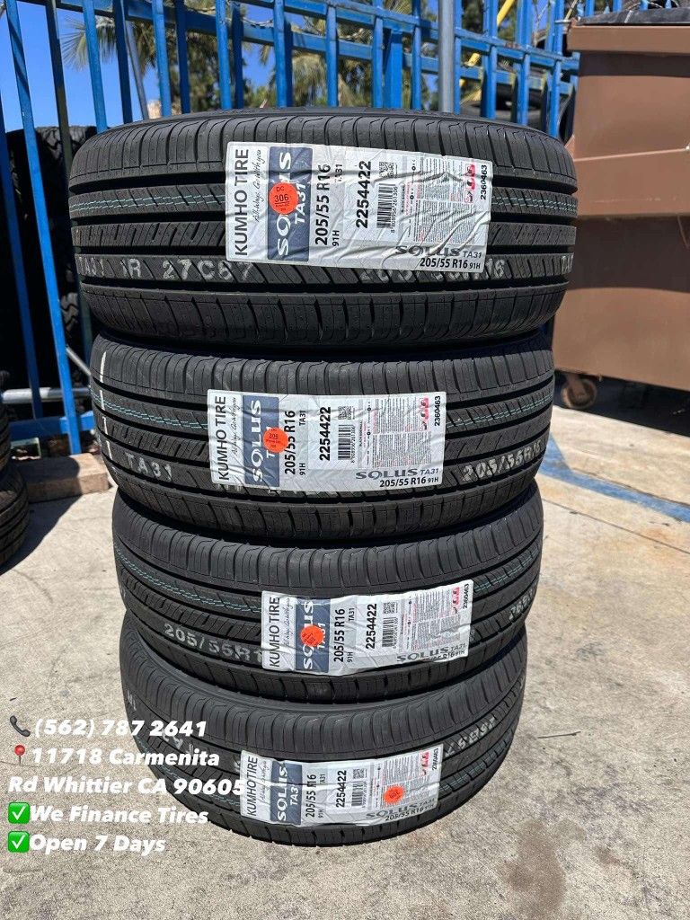 205/55R16 KUMHO - Free Install And Balance | Set of New Tires | Llantas Nuevas - Whittier