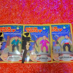 Vintage 1990s Disneys  Playmates Dick Tracy Action Figures 