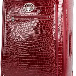 Kathy Van Zeeland 4.5  167 Croco PVC Designer Luggage - Lightweight Expandable 28 Inch Suitcase fo