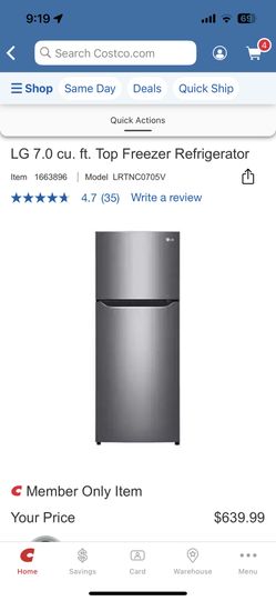 LG 7.0 cu. ft. Top Freezer Refrigerator