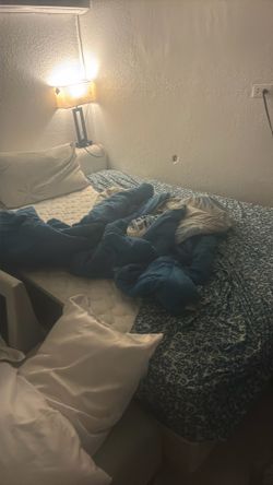 Full size bed mattress and box spring  , head board