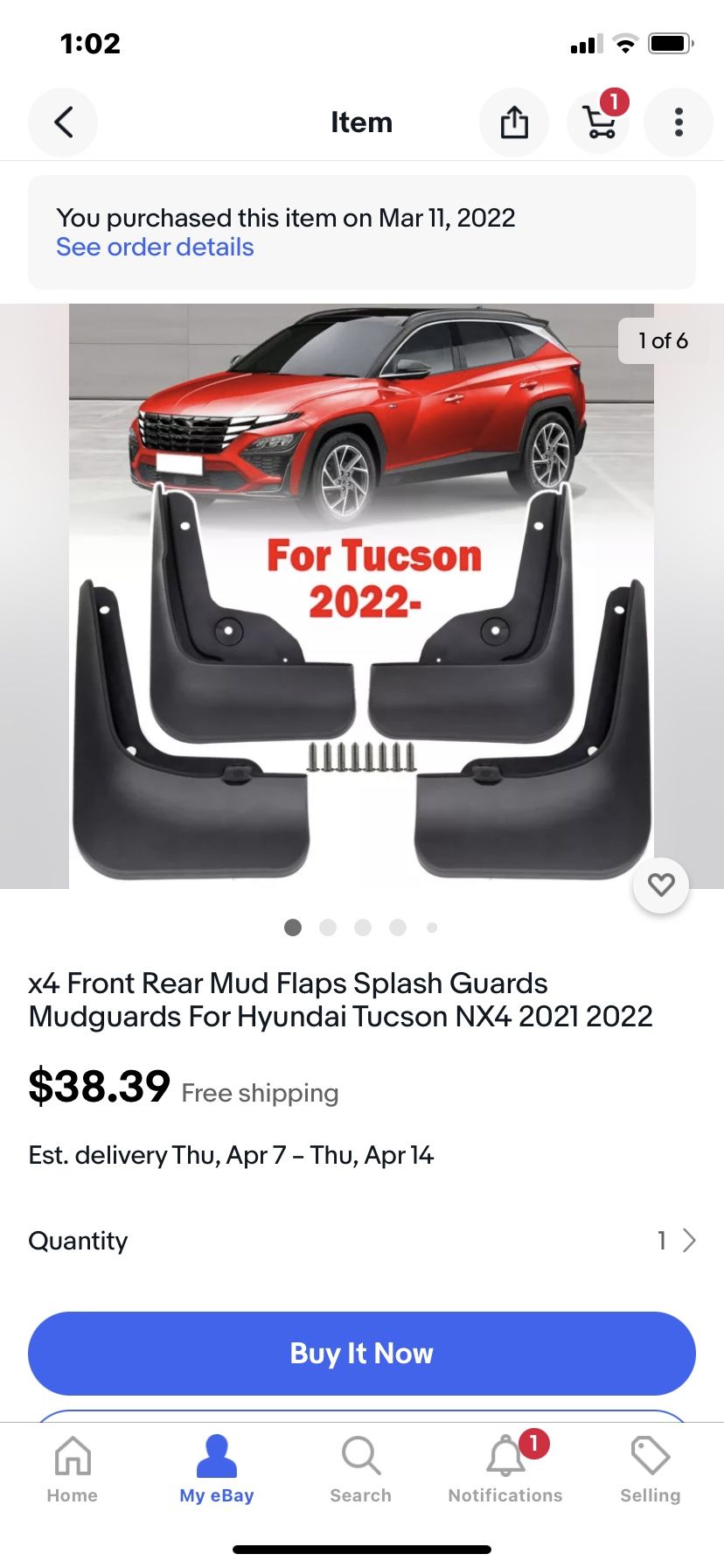 Splash Guards For 2021-2023 Hyundai Tuscon