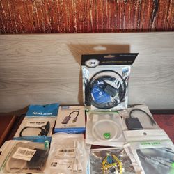 Lot of 10 New Computer Adapters HDMI Display Audio Ethernet Serial Port Bundle