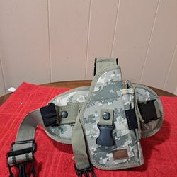 Drop Leg Holster In Army Digital Camo. 