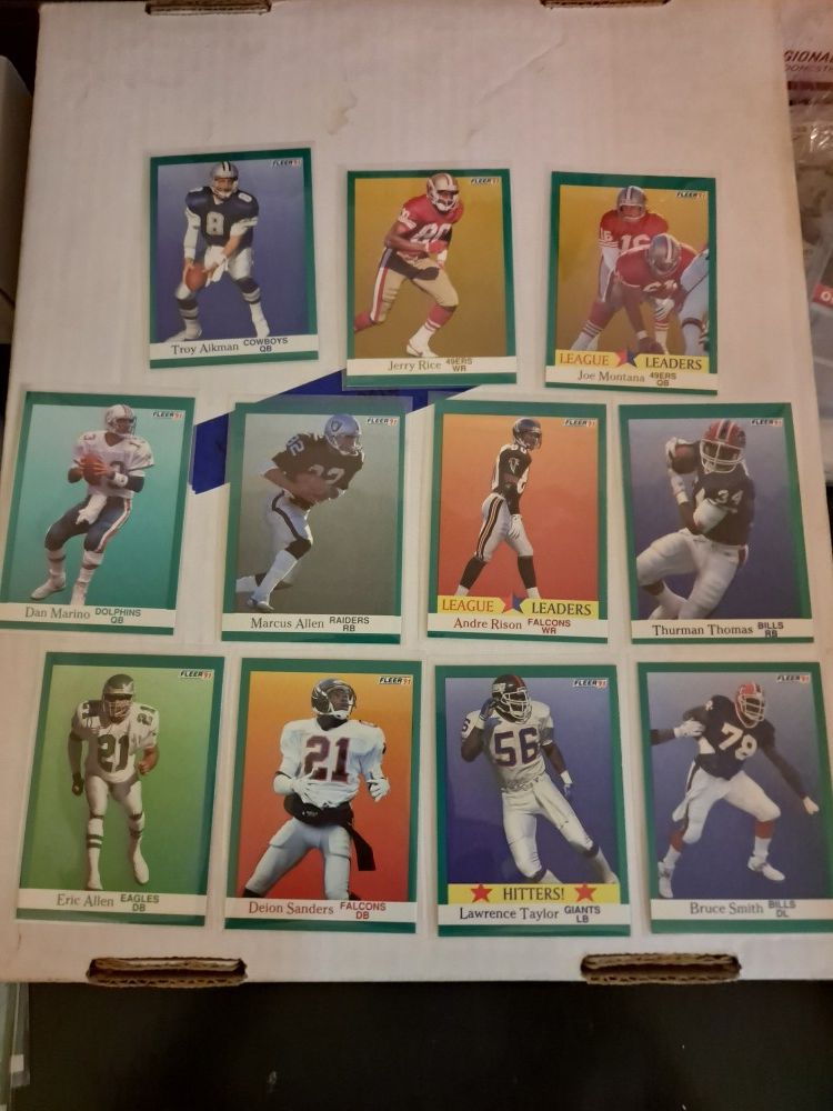 NFL football 🏈 cards Aikman, Montana, Rice, Allen , Sanders