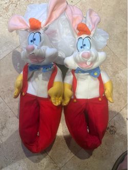Roger Rabbit Slippers Vintage 1987 Adult Size Large Who Framed Roger Rabbit?