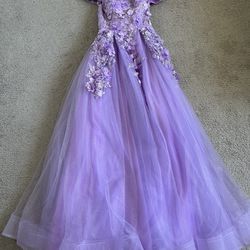 New Lilac Quinceañera Dress Off The Shoulders 