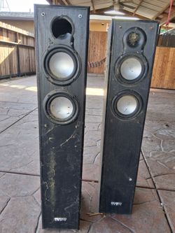 Cajón con bocinas para home theater