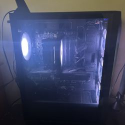 Gaming Pc , Mic And mic arm and Curved Gaming Monitor