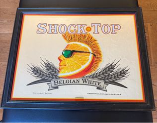 Shock top Belgium white mirror frame