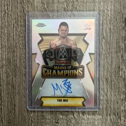 Wwe topps chrome mark of champions the miz authentic autograph