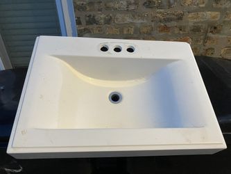 Small Bathroom Sink 3” X 16.5” X  24”