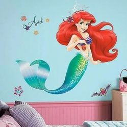 NEW The Little Mermaid Peel and Stick Reusable Wall Decals