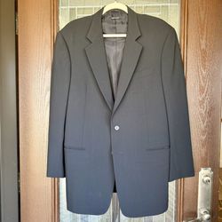 Armani Black Wool Blazer 42R Italian Made Classic Sport Coat