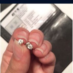 White Gold Diamond Earrings 