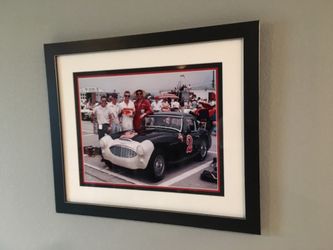 Framed racing picture
