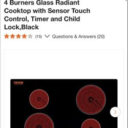 4 Burner Stove Top 24”