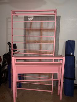 Twin pink bed