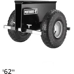 Drywall Cart-Lumber, Wood Paneling, & Plywood Carrier Holds up to 600lbs-Door Dolly w/10-inch Inflatable Wheels (Black) 