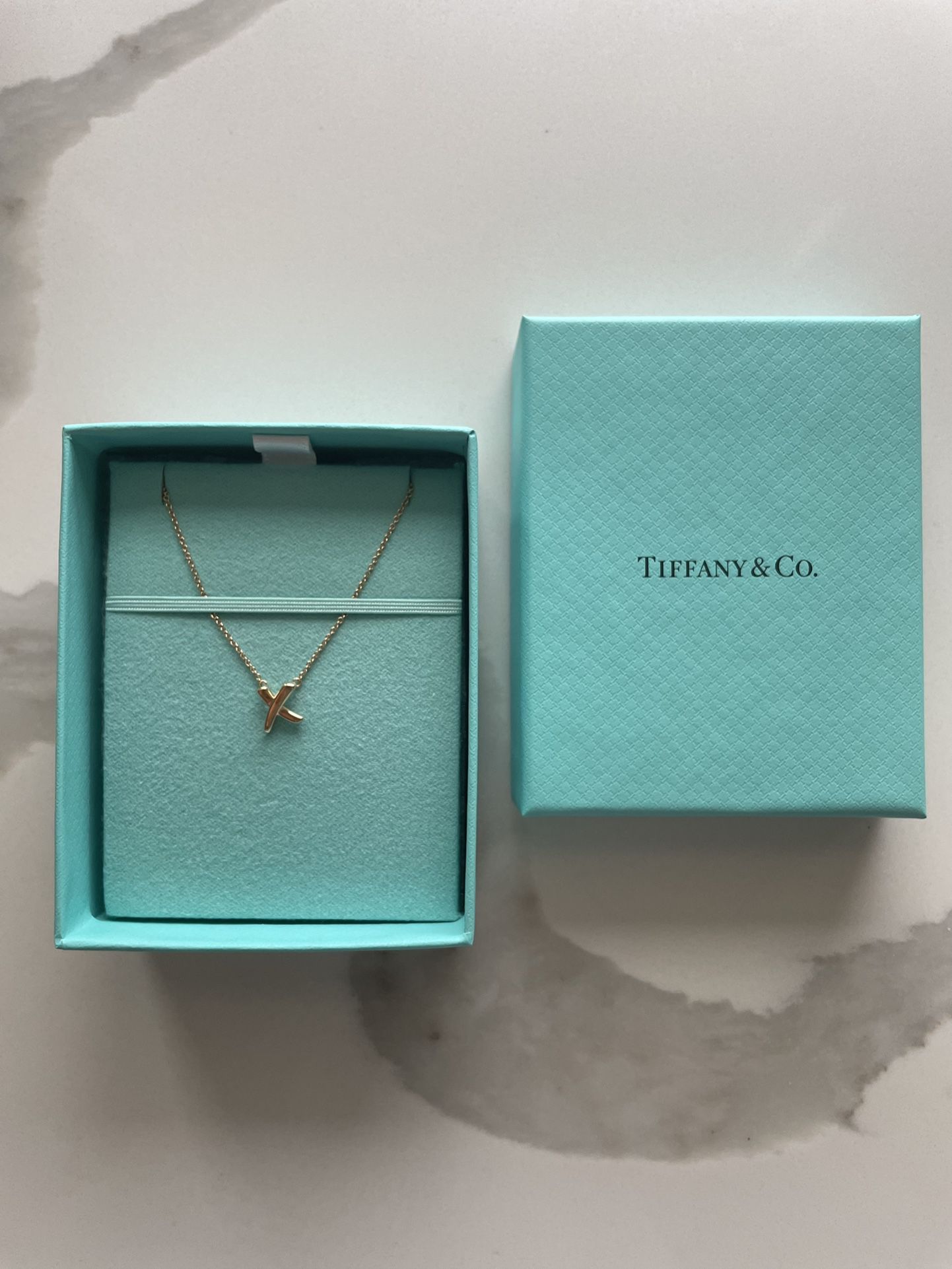Tiffany’s Necklace 18k Rose Gold X Pendant