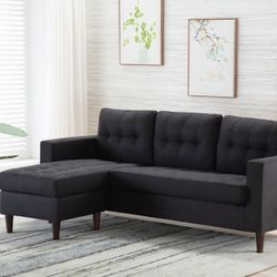 Kingdom Black Reversible Sectional