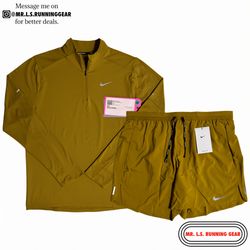 Nike Dri-FIT Element 1/2-Zip Running Top DD4756-716 & Nike Flex Stride 5" Brief-Lined Running Shorts CJ5453-716