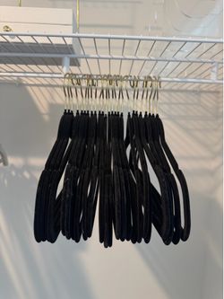 25 brand new black hangers