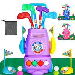 Kids Golf Club Set - Toddler Golf Ball Game Play Set Sports Toys Gift for Boys Girls 3 4 5 6 Year Ol