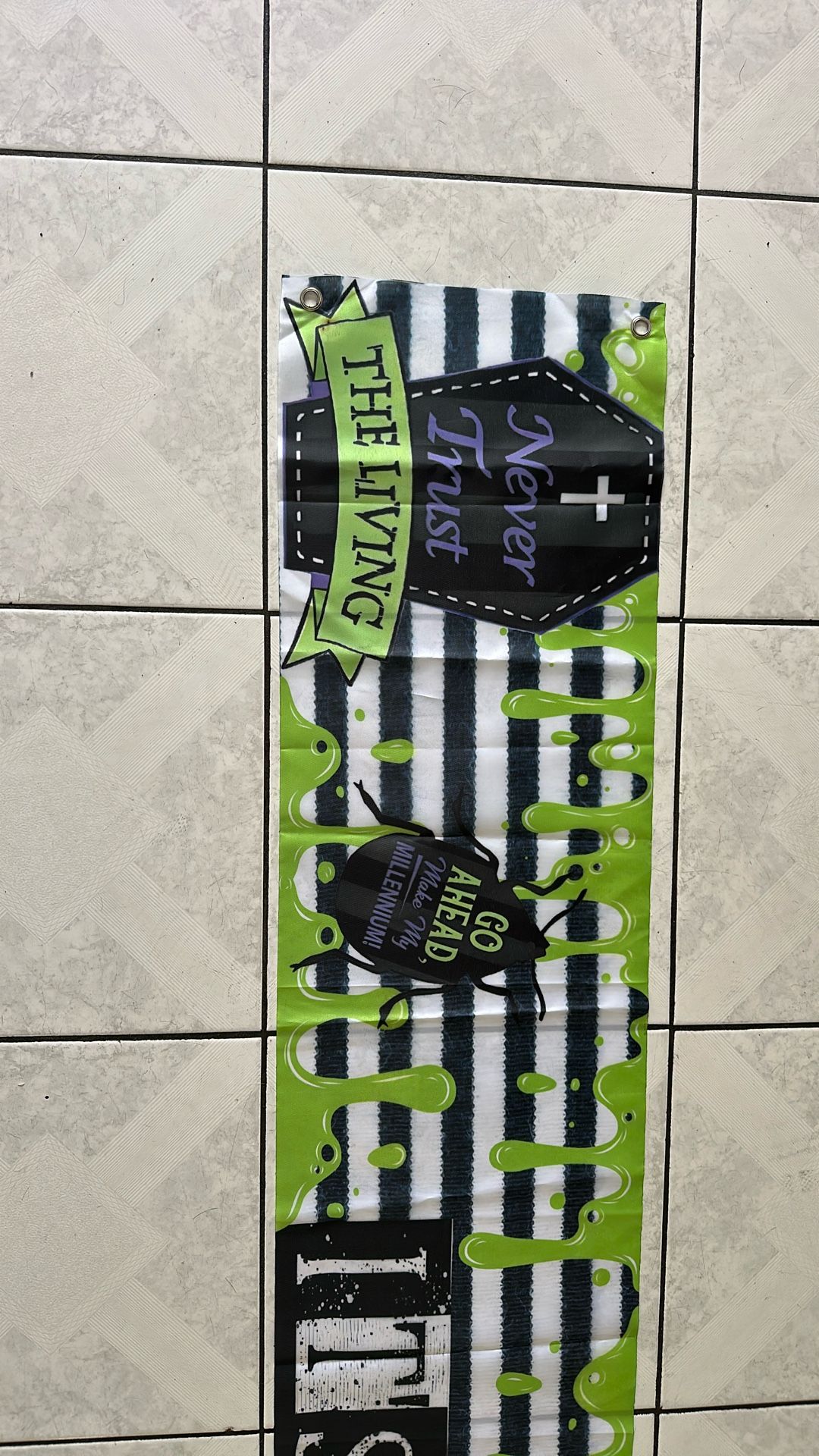 Bettlejuice Fence Banner