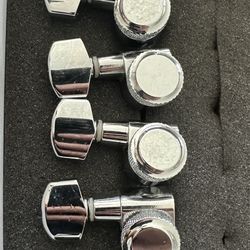 6 In-Line Locking Tuners with Hardware Chrome Schaller Fender Style