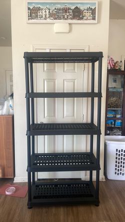 5 tier plastic storage shelf