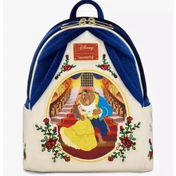 Loungefly Disney Beauty & The Beast Mini Backpack Blue Velvet Belle Dancing New