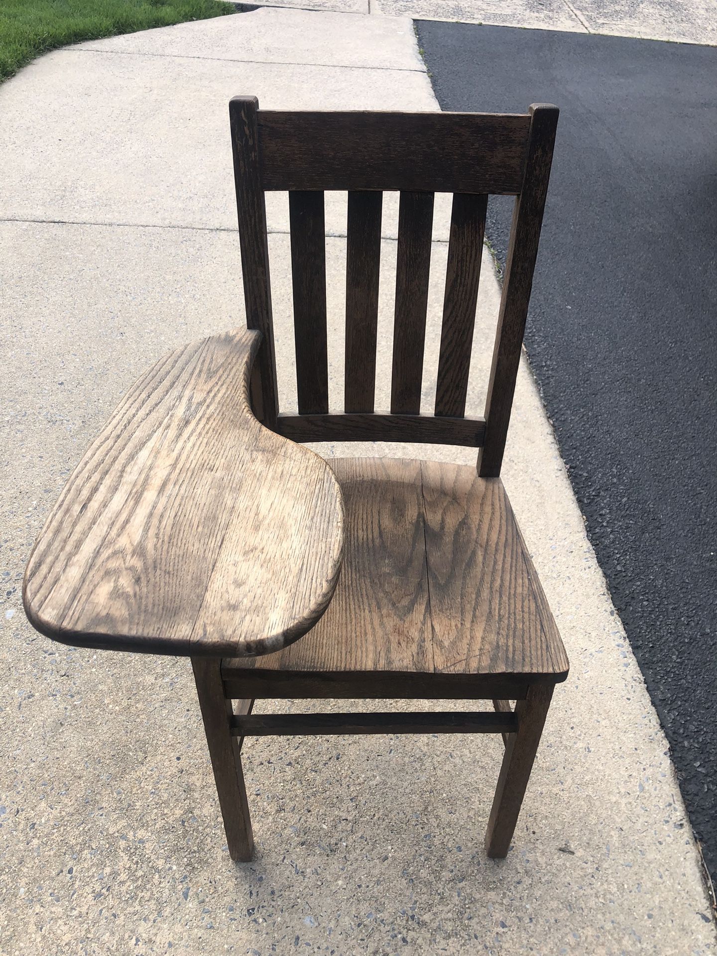Vintage Wooden School Chair/Desk