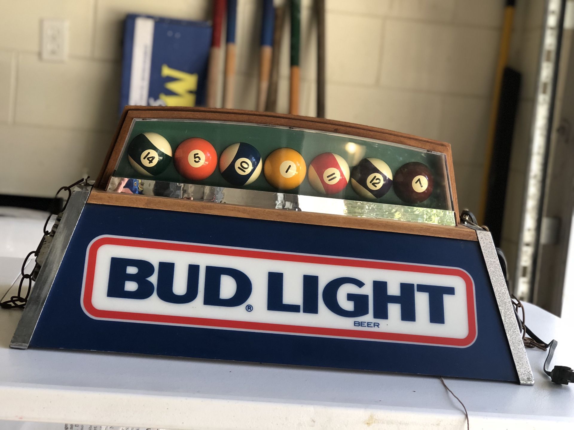 80’s Bud Light Pool Table light