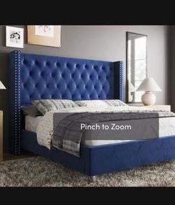 Blue Bed frame
