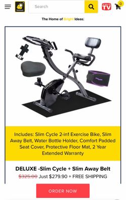 Brand New Slim Cycle 2-in-1 Exercise Bike – Assembled & Ready to Use – $75 OBO