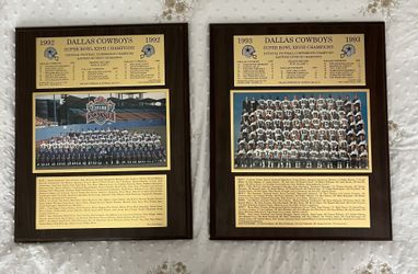 Dallas Cowboys 92 & 93 Super Bowl Champs Framed