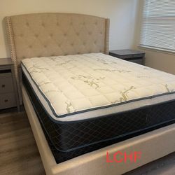 New Queen Size Bed Frame And mattress