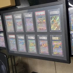 Full Eeveelution Terastal Festival PSA/CGC 10 Trading Card Set + Eevee Promo + Display