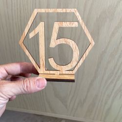 Hexagon Table Numbers