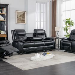 NEW WESTON 3pc RECLINING SOFA LOVESEAT WITH RECLINER ONLINE SPECIAL ONLY 