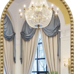 Mirror -Golden beaded  border