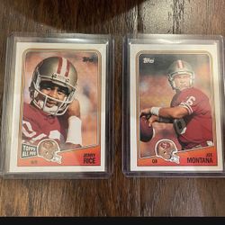 Joe Montana & Jerry Rice Vintage Football Cards
