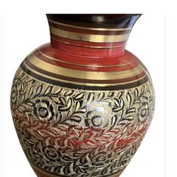 Meenacari Brass Vase