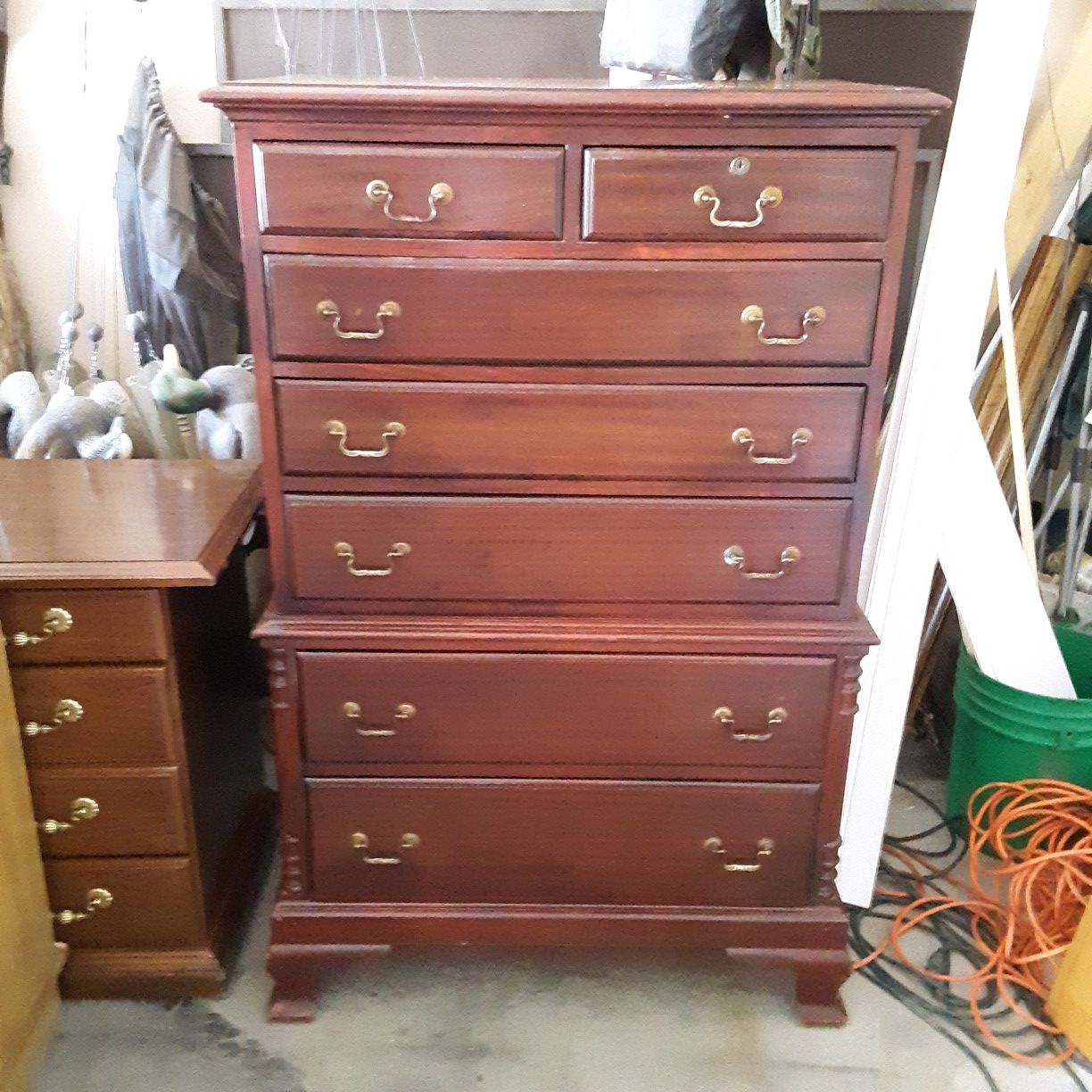 Dresser cherry wood..6 drawers..good shape..54 by 34