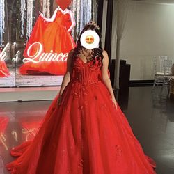 Stunning Red Quinceanera Dress