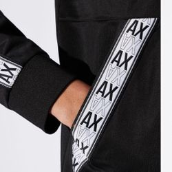 Armani Exchange A|x Mens Full Zip Up Track Jacket Sweatshirt Tape Logo