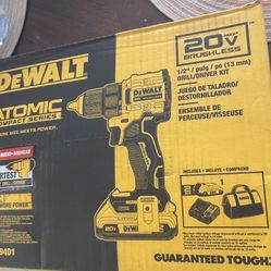 Dewalt Atomic Compact Series Drill, Battery & Charger 20v. $95! 