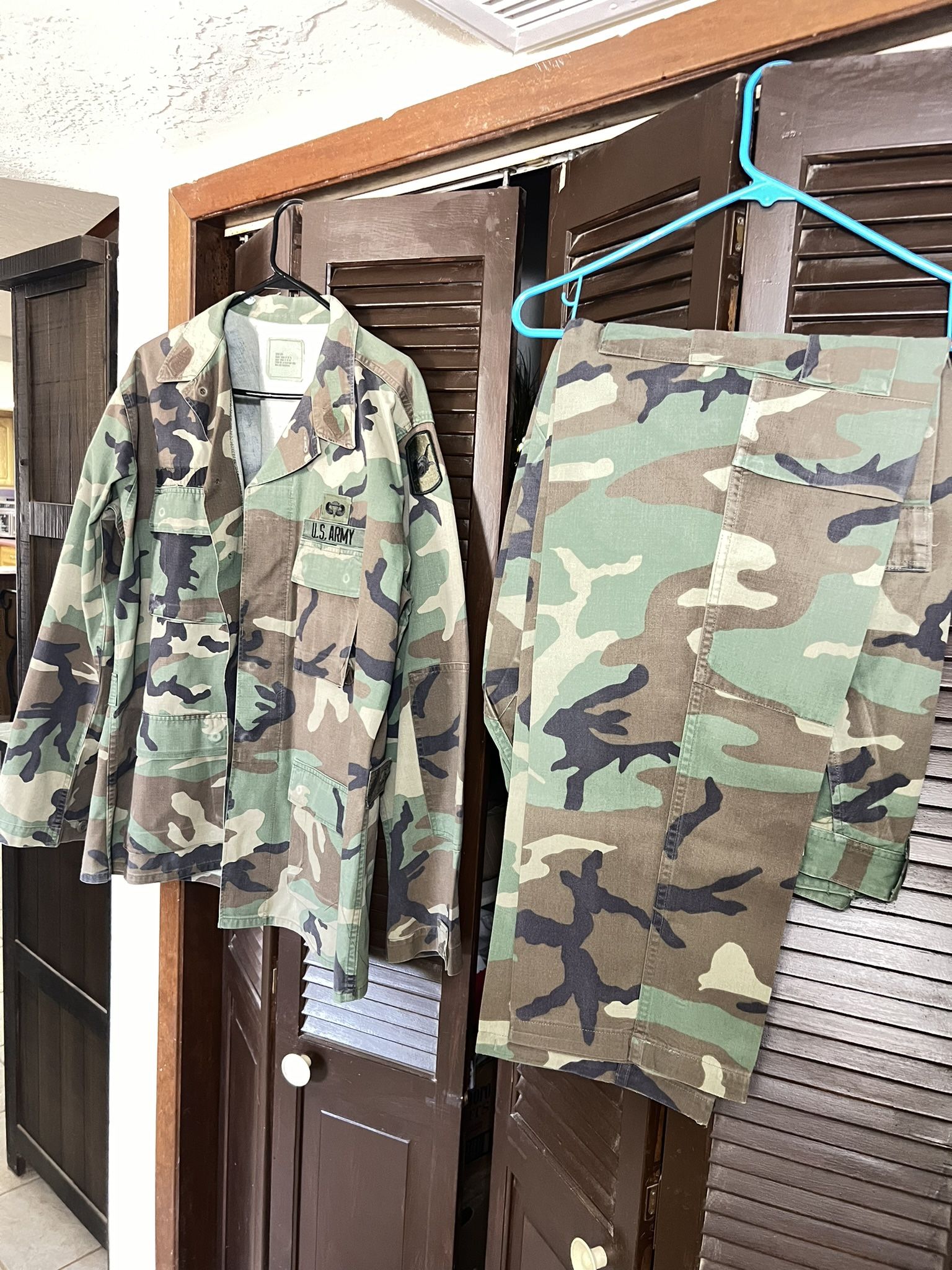 Military Camo Coat And Pants